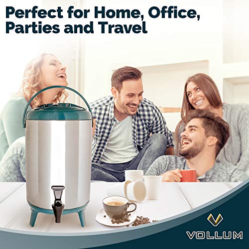 Stainless Steel Insulated Beverage Dispenser (12 Liter / Teal)