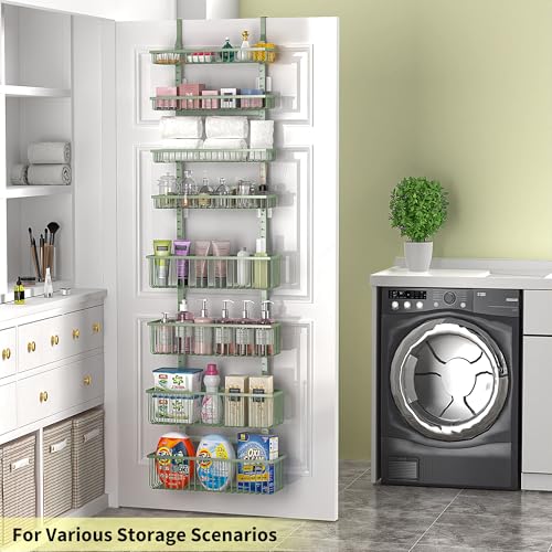 Sage Green Over The Door Pantry Organizer (Sage Green / 8-Tier)