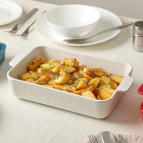 Ceramic Baking Dish Set of 3 (Bright White)