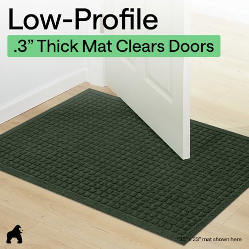 HydroABSORB Door Mat for Indoor Outdoor Use (Green / 47" X 35")