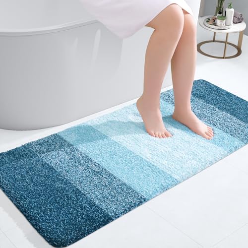 Bathroom Runner Rug 47x20 (47" X 20" / Peacock Blue)