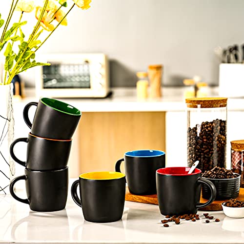 11oz ceramic Coffee Mug Sets Matte Black Porcelain Mug Multiple colors Cups for Coffee (11oz)