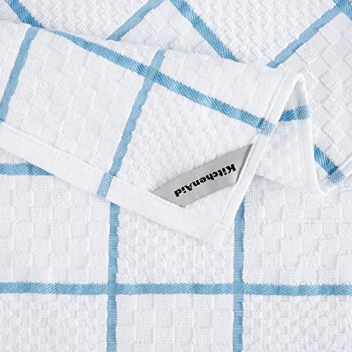 Quilted Cotton Terry Cloth Oven Mitt (Blue Velvet)
