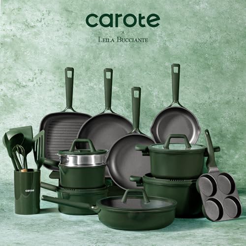 31pcs Pots and Pans Set (Green / 31 Piece)