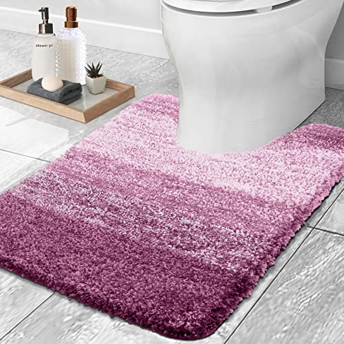 Luxury Toilet Rugs U (24" X 24" Contour Rug / Pinkish-purple)
