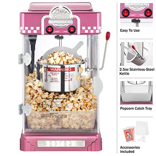 Popcorn Little Bambino 2.5oz Popcorn Machine (Pink)