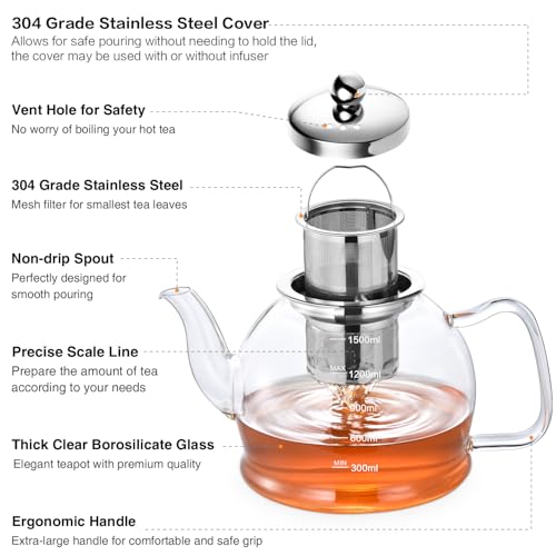 STNTUS Glass Teapot (1500ml/52oz)