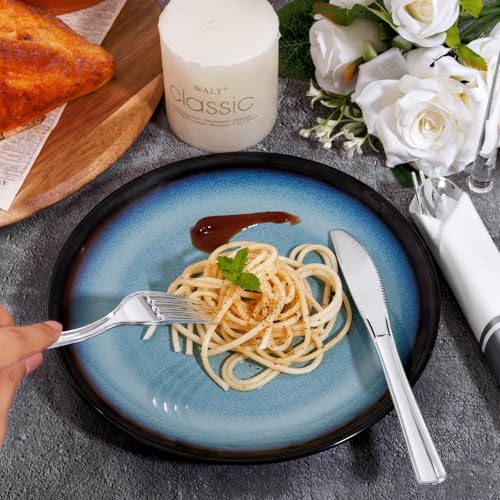 400PCS Pre Rolled Silver Plastic Silverware Sets (Silver - Classic)