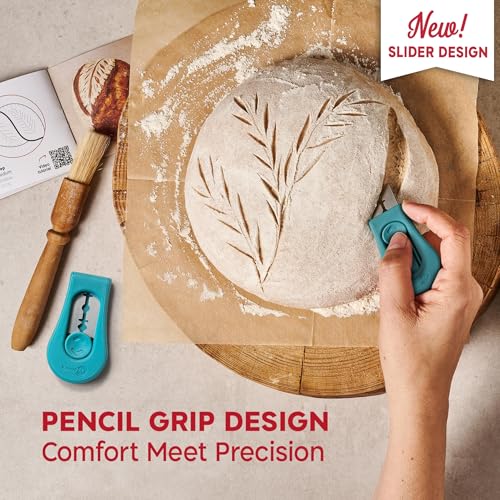Upgraded Extractable & Magnetic Bread Lame Dough Scoring Tool (Turquoise)
