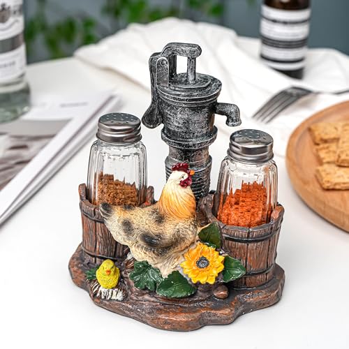 Rooster & Chick Salt & Pepper Shaker Set (FarmHenWell)