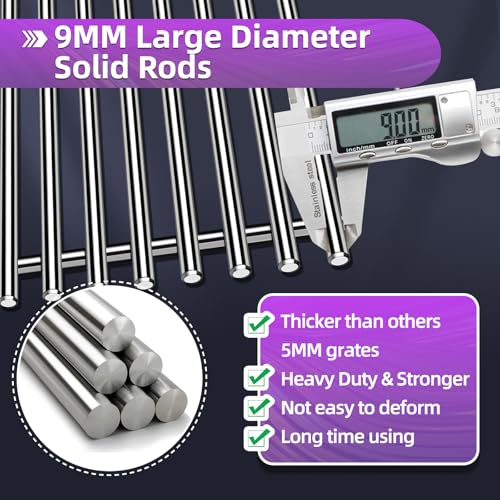9MM 17.5" Stainless Steel Grill Grates for Weber Spirit E (17.5" Spirit 300)