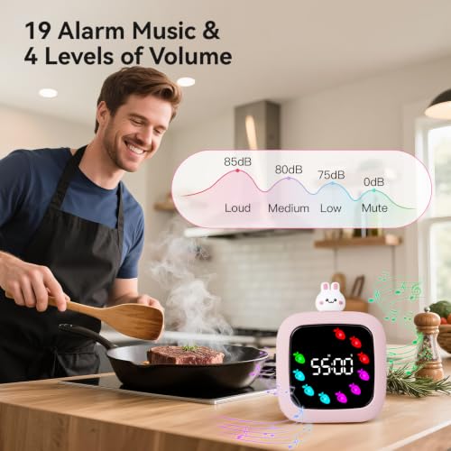 Digital Visual Timer for Kids (Rabbit Doll-pink)