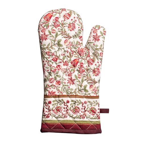 Maison d'Hermine Oven Gloves 100% Cotton Oven Mitt (051 - Reveillon Au Jardin / 7.5" x 13" (Oven Mitt))
