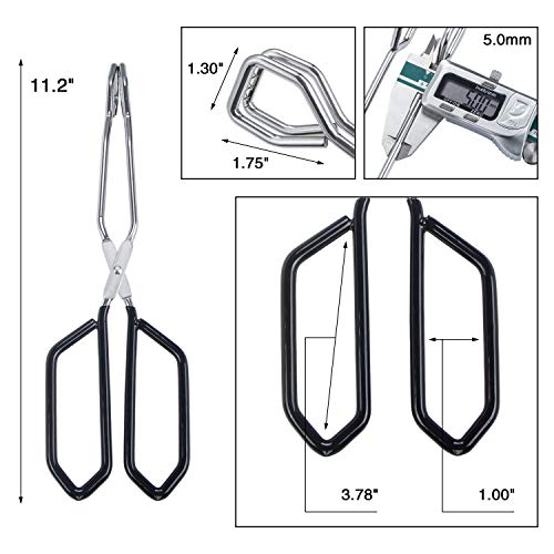 Stainless Steel Scissor Tongs Heavy Duty Cooking Tongs with Soft Handles