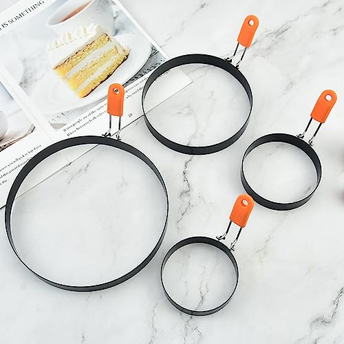 Stainless Steel Egg Rings (Orange 8 pcs with accessories)