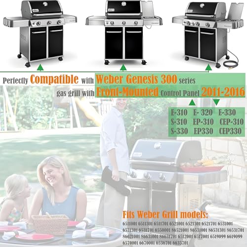 Genesis Grill Parts for Weber E310 E320 E330 EP310 EP320 EP330 (Silvery-Repair Set)