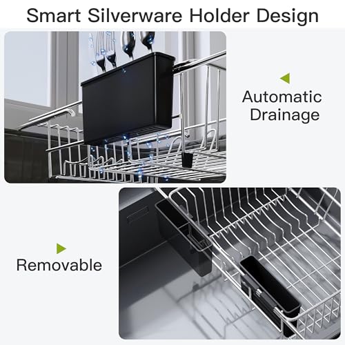 Dish Drying Rack in Sink (Silver / For 12"-30"w Sink)