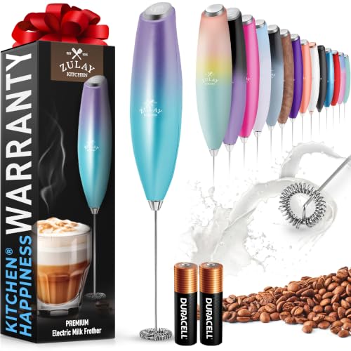 Zulay Powerful Milk Frother for Coffee with Upgraded Titanium Motor (Faded Purple / OG Frother)