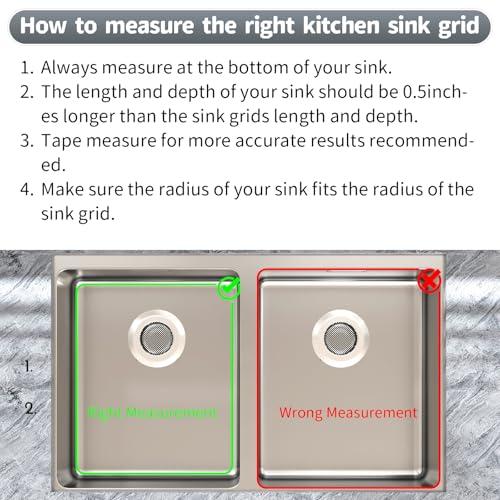 2Pack Stainless Steel Sink Protectors (2Pack-13.1''x11.6''x1''/Rear Drain)