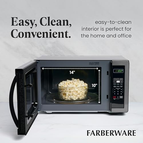 1.1 Cu. Ft. Countertop Microwave Oven (1.1 Cu. Ft. / Black Stainless)