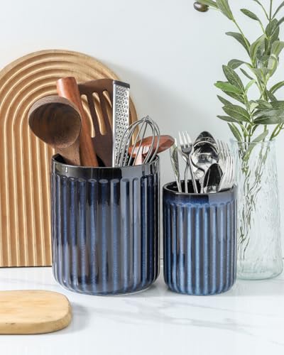 Kitchen Utensil Holder (Navy Blue / Set of 2)
