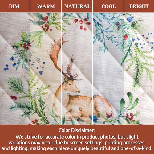 Pot Holders 100% Cotton Potholders (100 - Holly Time / 8" x 8" (Pot Holder Pack of 2))