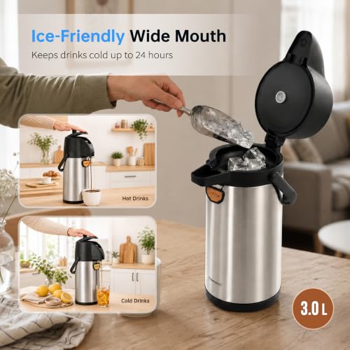 Airpot Coffee Dispenser Thermal with Pump (101.4 Ounces)