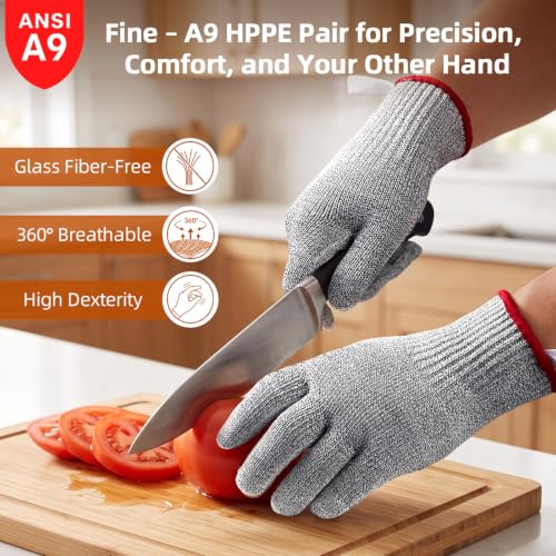 Steel. Fine. No Cuts. Food Grade Cut Resistant Glove (Small)