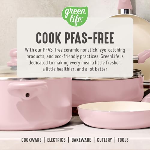 2QT Ceramic Nonstick Saucepan with Lid (2 Quarts / Blush Pink)