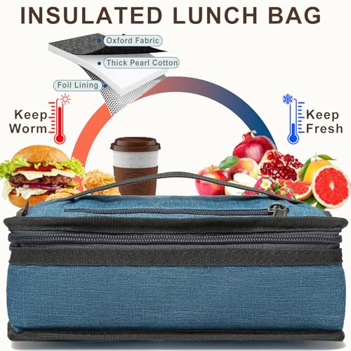Small Insulated Lunch box Portable Soft Bag Mini Cooler Thermal Meal Tote Kit with Handle for Work & School