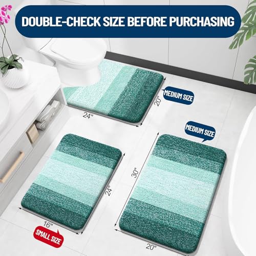 Bathroom Runner Rug 54x24 (54" X 24" / Blackish Green)