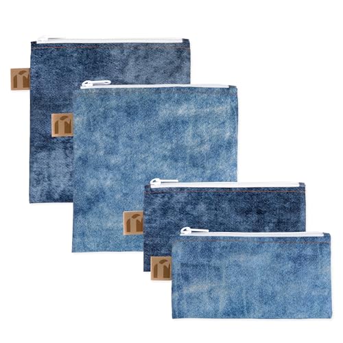 Roamio Reusable Sandwich and Snack Bags (Faux Denim)