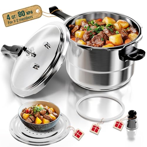 Pressure Cooker Stainless Steel 4 Qt (4 Quarts)