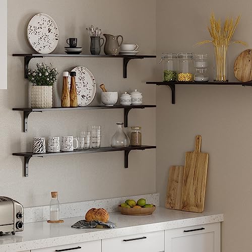 Long Wall Shelves (Espresso / 47.3 Inch)