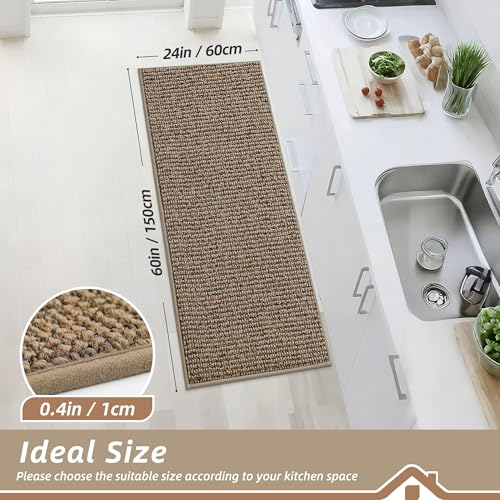 Kitchen Runner Rugs 24"x60" (Taupe / 24" X 60" (Rectangular))