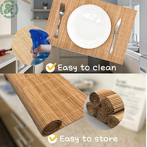 Bamboo Placemats Set of 2 (Brown / Set of 2)