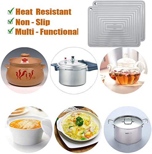 Large Silicone Trivet Mats for Hot Dishes (2 Count)