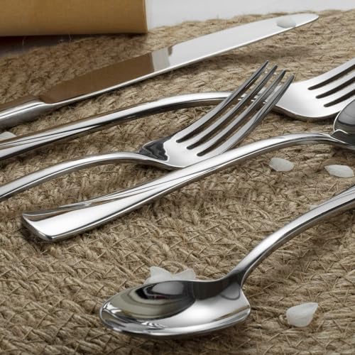 Alice 60 Piece Silverware Set Stainless Steel Flatware Set (12 Count)