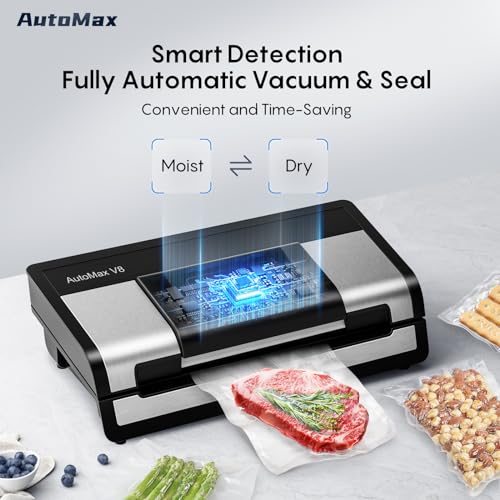Automatic 95Kpa Food Vacuum Sealer Machine (Black Silver / Large)