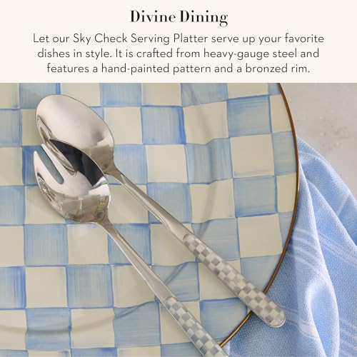 Enamel Serving Platter (Sky Check)