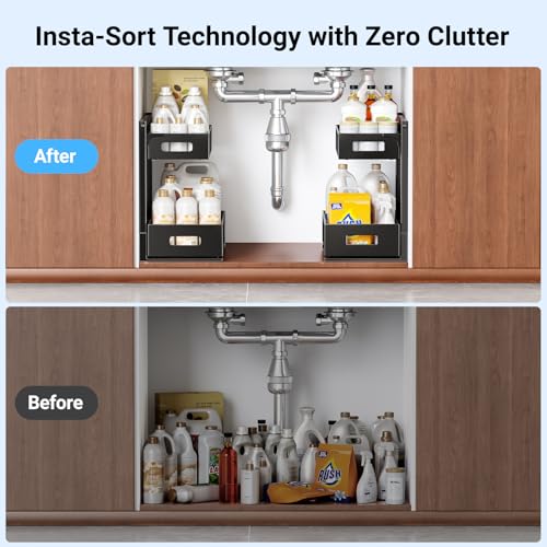 Under Sink Organizer (Black / xL-1PC)