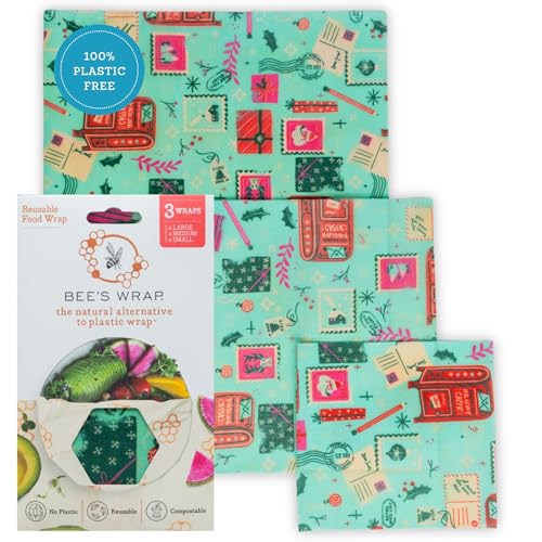 Beeswax Food Wraps (Seasons Greetings / Small, Medium, Large)