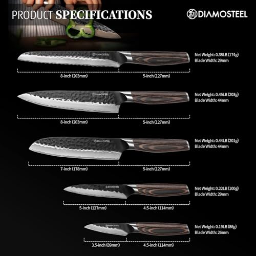 Japanese Knife Set (8"&8"&7"&5"&3.5")