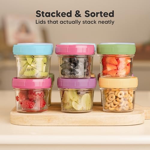 12pk 4oz Glass Baby Food Containers with Lids (12-pk 4 Ounce / Nord)
