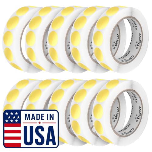 Metallic Gold Perforated Round Circle Dot Sticker 1 (Metallic Gold / 1 Inch)