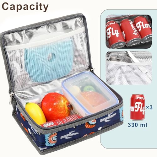 Small Insulated Lunch box Portable Soft Bag Mini Cooler Thermal Meal Tote Kit with Handle for Work & School