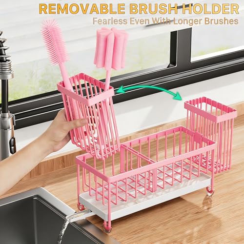 Sponge Holder for Kitchen Sink (Pink - 9.25″)