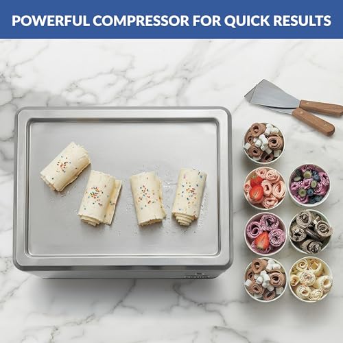 Rolled Ice Cream Maker with Compressor