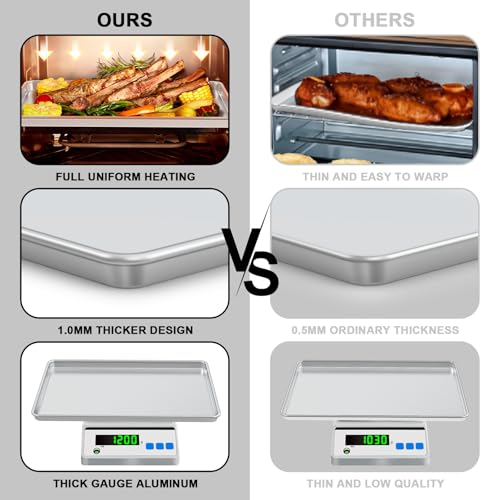 Half Sheet Pans with Rack Set (13 Inch)