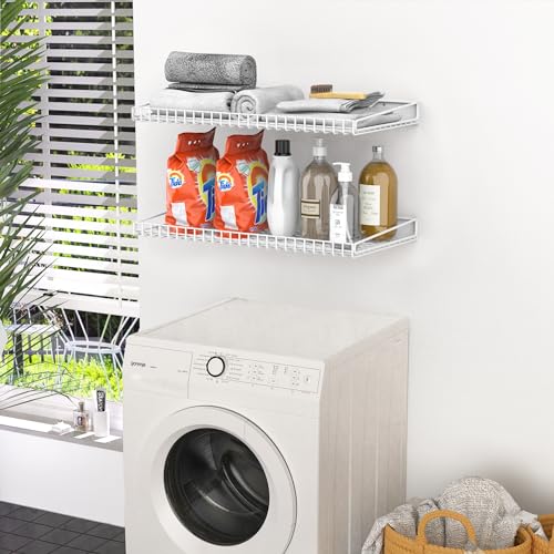 2 Pack Garage Wall Shelf (White)
